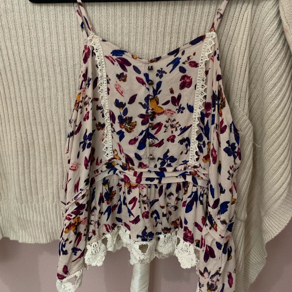 Cute tank with lace detail!